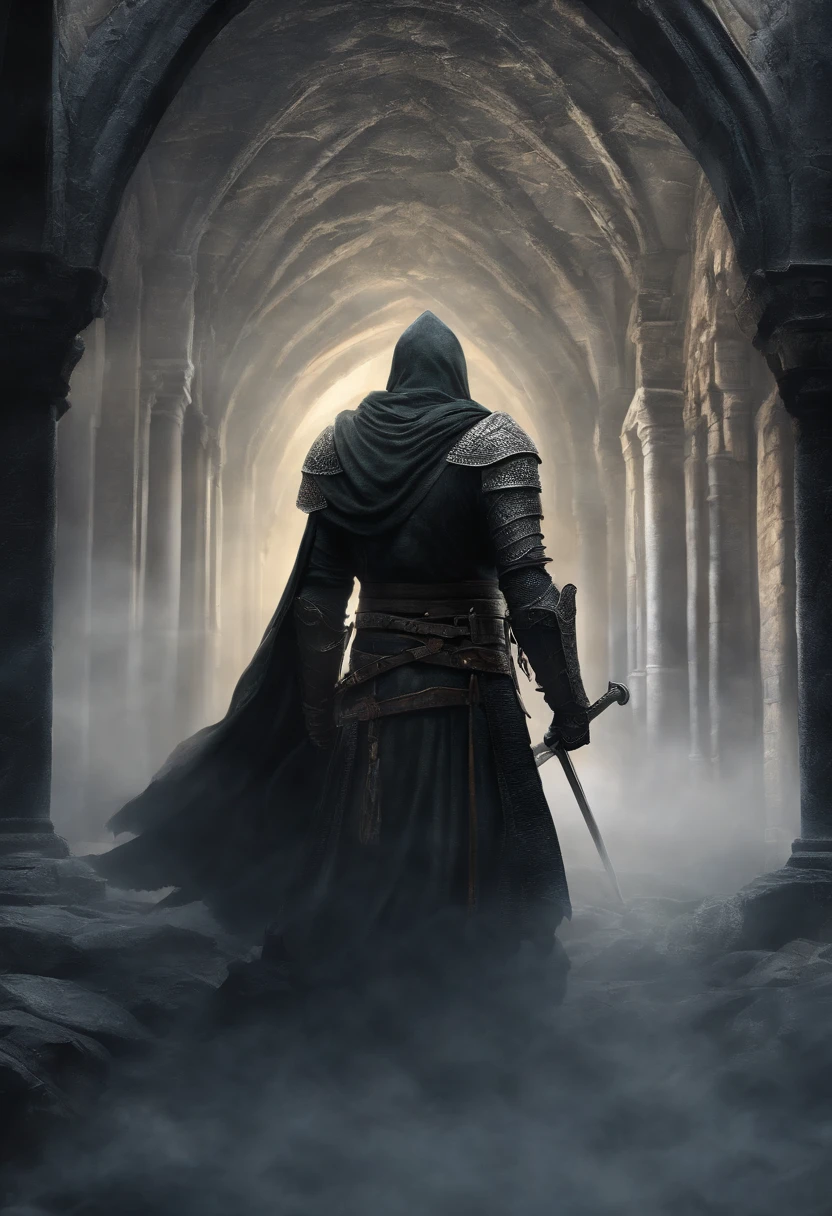 um close up de uma pessoa segurando uma espada em um quarto escuro, arte conceitual inspirada em Andor Basch, art-station, gothic art, arte conceitual dark soul, conceito de alma escura, Arte conceitual de Dark Souls, cavaleiro das almas das trevas, O Cavaleiro das Almas Negras, Arte conceitual de darksouls, Arte de Dark Souls, Estilo Dark Souls, Estilo de Arte Dark Souls, Almas Sombrias Inspiradas