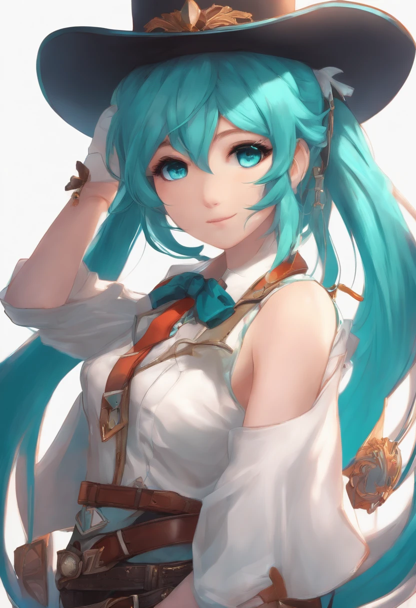 1girl, hatsune miku, cowboy shot,