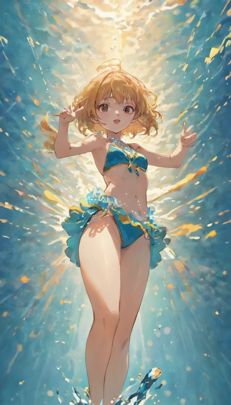 masterpiece、top-quality、Movie stills、1girl in、School swim wear、Standing