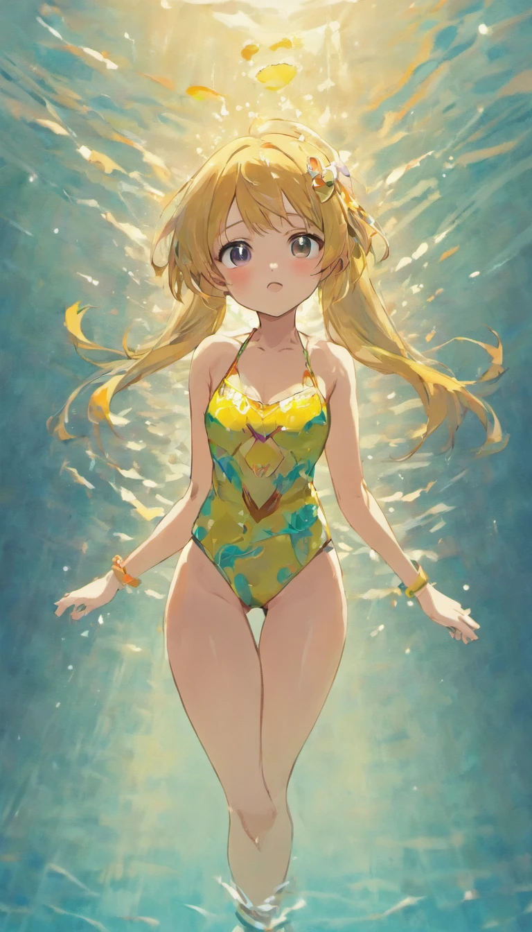 masterpiece、top-quality、Movie stills、1girl in、School swim wear、Standing