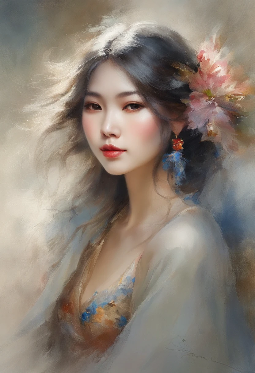 "Cirno from Touhou Project portrayed in a captivating oil painting style.", close-up of a woman in a fur coat posing for a photo, photoshoot, beautiful ruan jia!, beautiful south korean woman, beautiful young korean woman, korean female fashion model, beautiful young korean woman, young asian woman, fashion model photography, beautiful Chinese model , Chinese woman, heise-lian yan fang, Asian girl with long hair, an Asian woman