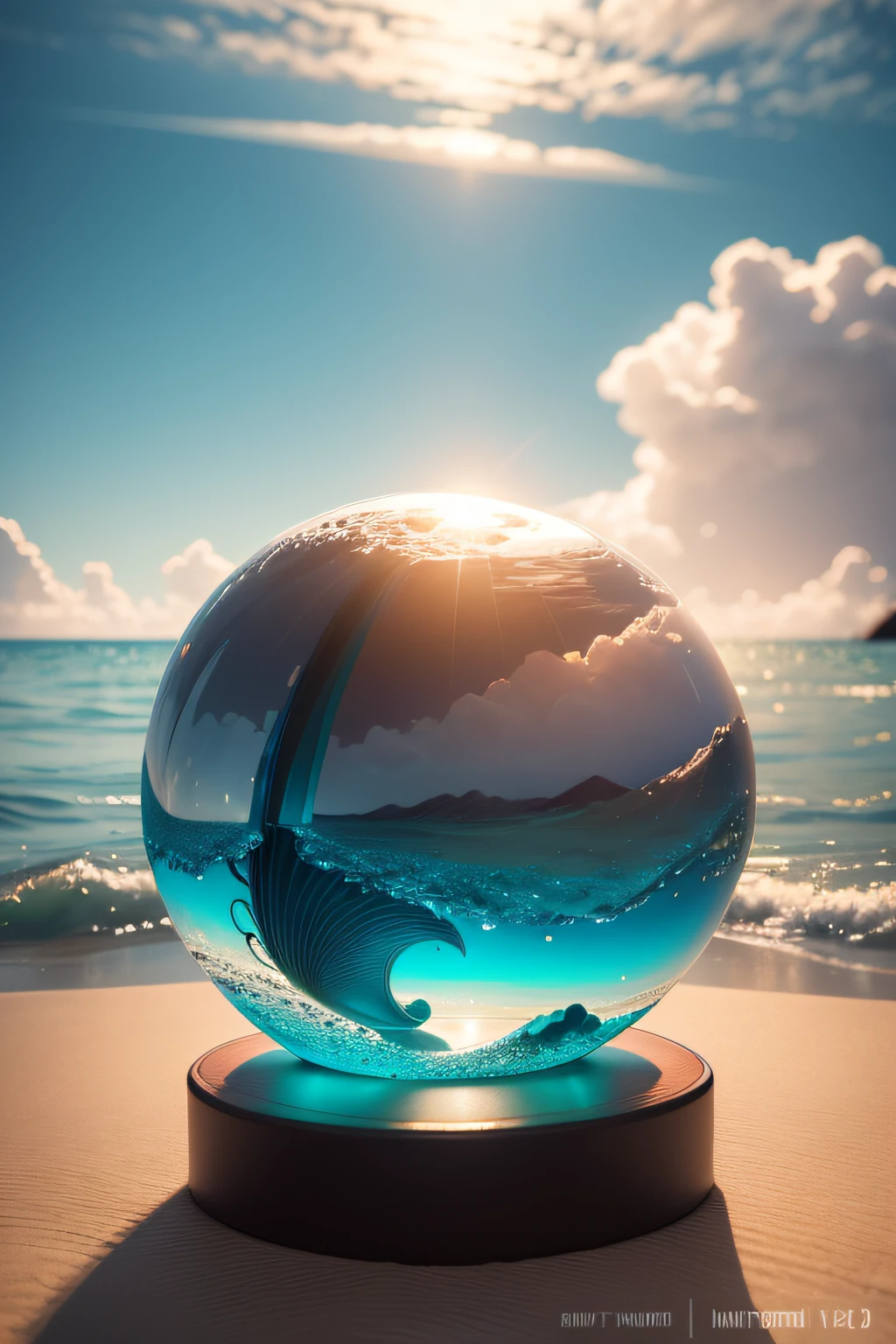 Award-Awarded，portrait photo of an（moana：1.2），（sea shell：1.2），（wading：1.2）in the pacific（the ocean：1.1），（swell sea：0.9），Desert island background，palmeiras，sea beach，Fluffy clouds in the sky，outrun，vaporization，trendding on artstation，The is very detailed，finedetail，（lens flare glow：0.9），（The light from the back window is backlighted：0.9），（Halo：0.9），[Style-Micro :: 10]，3d graphic，professional,， 8K， highly  detailed，超高分辨率， Ultra HD display，Beautiful and delicate water,