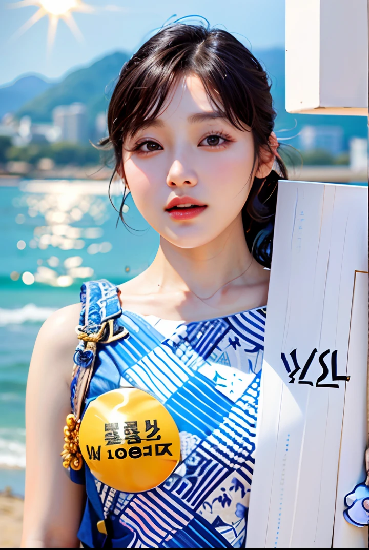 a close up of a woman standing near the ocean with a city in the background, beautiful south korean woman, gorgeous young korean woman, beautiful young korean woman, korean girl, beautiful asian girl, chinese girl, attractive girl, very beautiful girl, gorgeous chinese model, hot with shining sun, asian girl with long hair, lovely woman, beautiful pretty young, a cute young woman