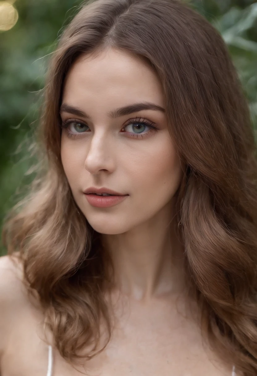 mulher arafed com uma regata branca e um colar, com olhos azuis, Retrato Sophie Mudd, cabelos loiros e olhos grandes, selfie de uma jovem mulher, Olhos do quarto, Violeta Myers, sem maquiagem, maquiagem natural, Looking directly at the camera, Rosto com ArtGram, maquiagem sutil, Impressionante tiro de corpo inteiro, olhos verdes penetrantes,completely naked show her