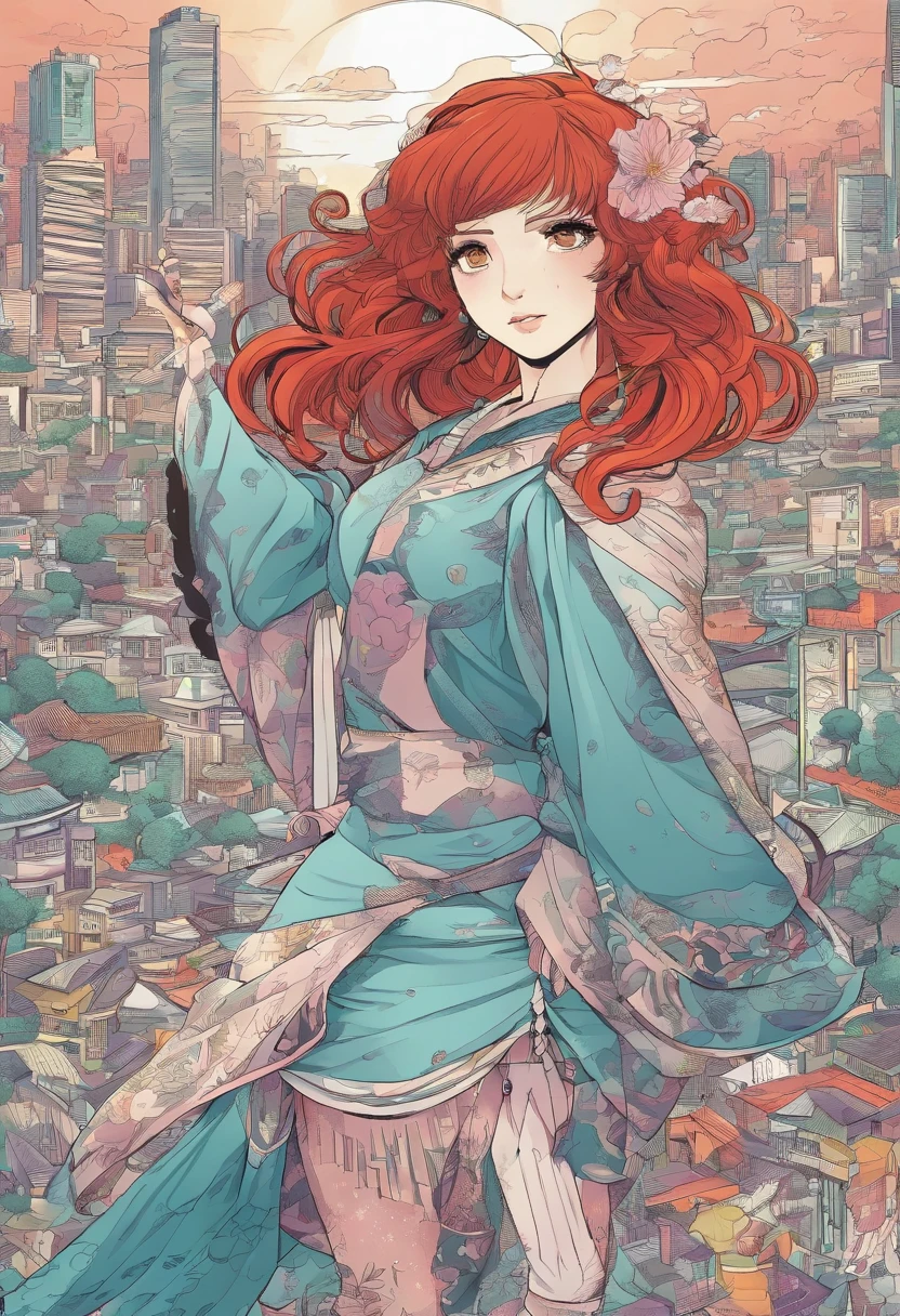 Garota com cabelos pretos,(croppet preto), saia escolar japonesa, (estilo anime )
