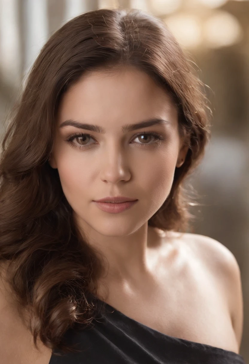 hermosa chica latina, 20 years old, desnudo, pechos regulares y cara hermosa, smailing y divertido, cabello rizado, Full body in a hotel room, fotorrealista, cinematographic image, ultra realistic, beautiful smile, few freckles, hot model, natural face, natural make-up, immersive eyes
