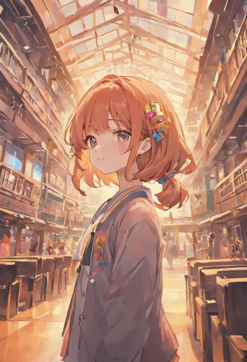 best qualtiy,tmasterpiece,) Students are positive and have a bright background、Colorful use VR、Students of AR cartoon characters use cameras、Students of cameras Students of painting use drones、Mapping Tools for students with backgrounds makes the campus