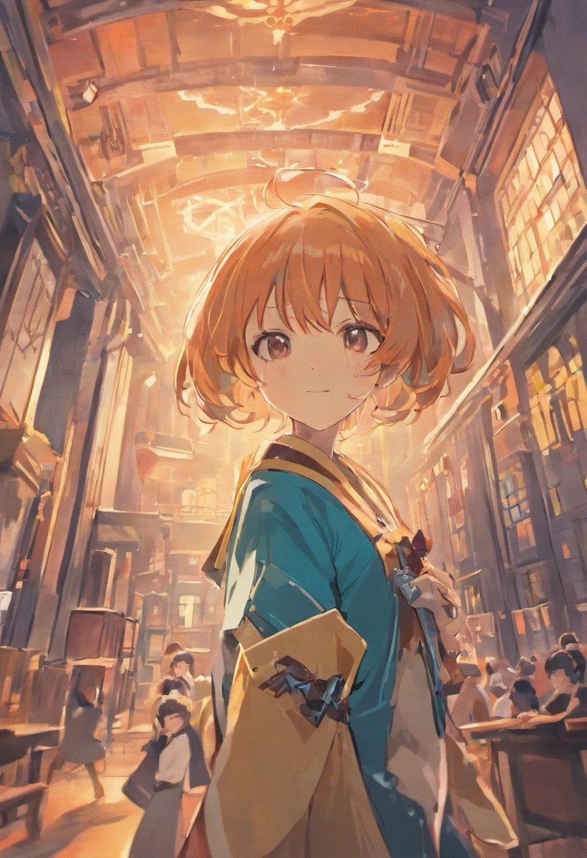best qualtiy,tmasterpiece,) Students are positive and have a bright background、Colorful use VR、Students of AR cartoon characters use cameras、Students of cameras Students of painting use drones、Mapping Tools for students with backgrounds makes the campus