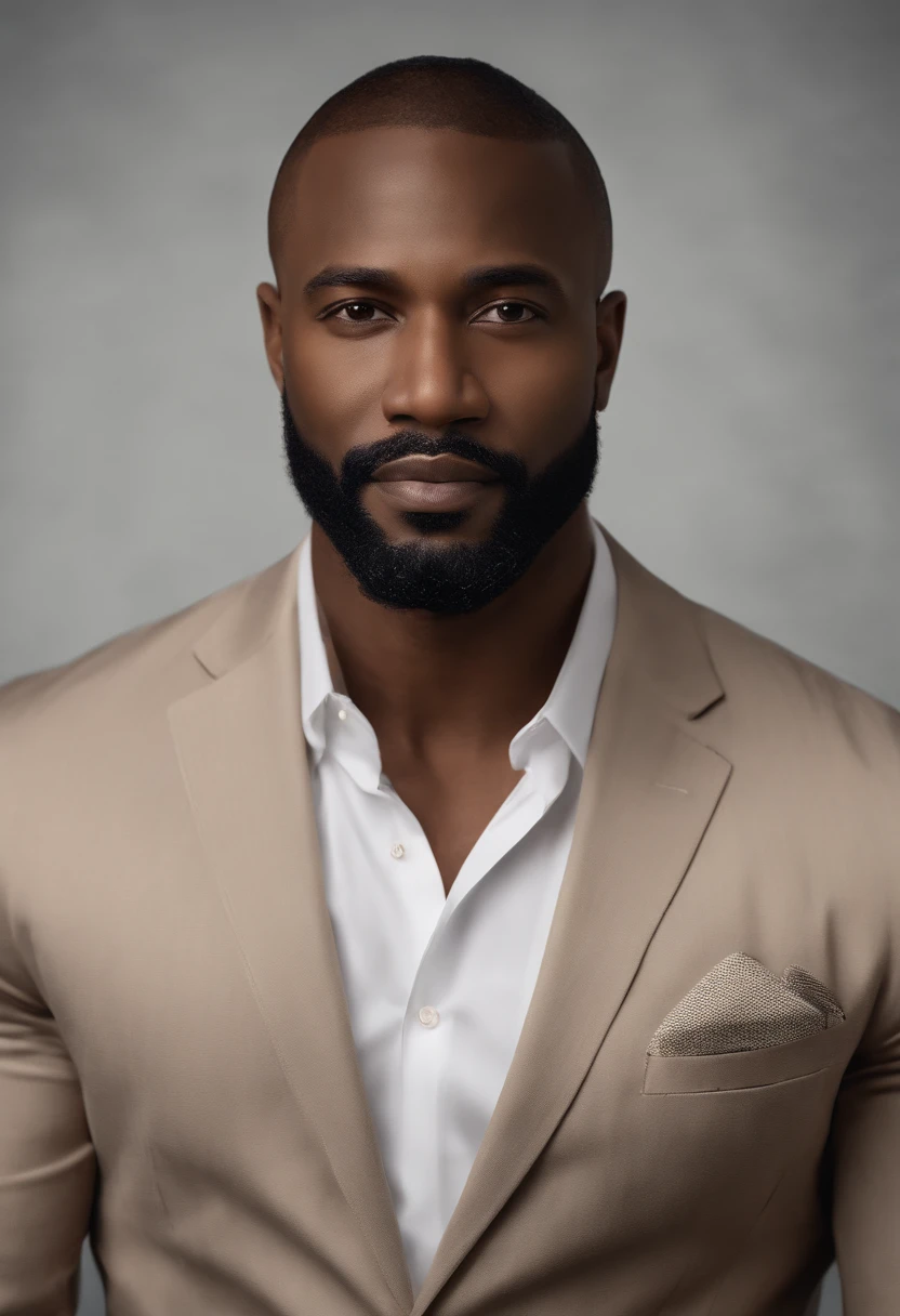 (highres,masterpiece:1.2),(realistic,photorealistic,photo-realistic:1.37) portrait of a (handsome, strong) black father, (with a kind, gentle expression) (wearing a stylish suit:1.1). The father has (expressive eyes:1.1) (with a gleam of wisdom), a (well-defined nose) and (full, well-shaped lips). His (beard) is (neatly trimmed) and his (skin is flawless, with a smooth complexion). The father is (standing) with (confidence), (leaning slightly forward) as if he is about to say something important.

The background is a (subtle gradient, seamlessly blending colors) that enhances the portrait's focus on the father. The lighting is (soft and diffused), casting a gentle glow on his face, highlighting his features in (subtle shadows). The colors are (rich and vibrant), with a range of (deep, warm tones) that complement his skin tone.

The portrait is created using (oil painting techniques), with (careful attention to detail) and (precision brushstrokes). The strokes bring out the (texture of his skin) and capture the depth and complexity of his facial features. The overall composition is balanced and harmonious, with the father's gaze drawing viewers in.

This portrait is a tribute to the strength, wisdom, and love of black fathers. It captures a moment of connection and pride, showcasing the beauty and resilience of fatherhood.