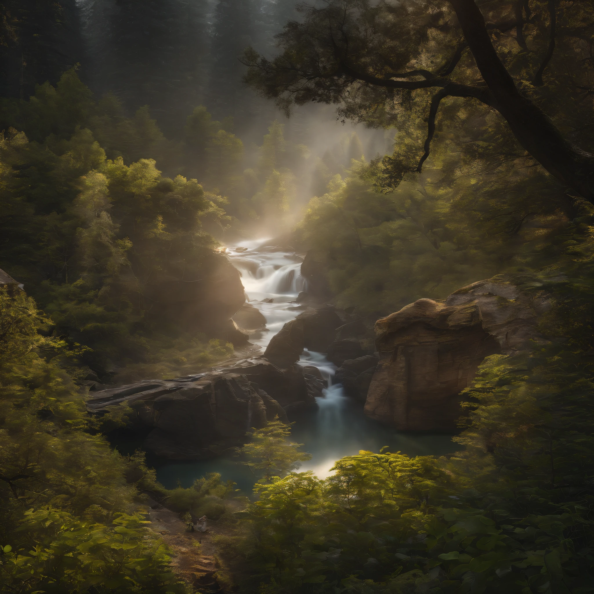reality is an illusion. a beautiful landscape combined with a large futuristc pattern. magical atmosphere, lightness, airiness. oil painting., trending on artstation, sharp focus, studio photo, intricate details, highly detailed, by greg rutkowski