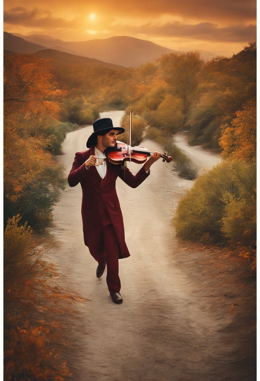 um bardo violinista