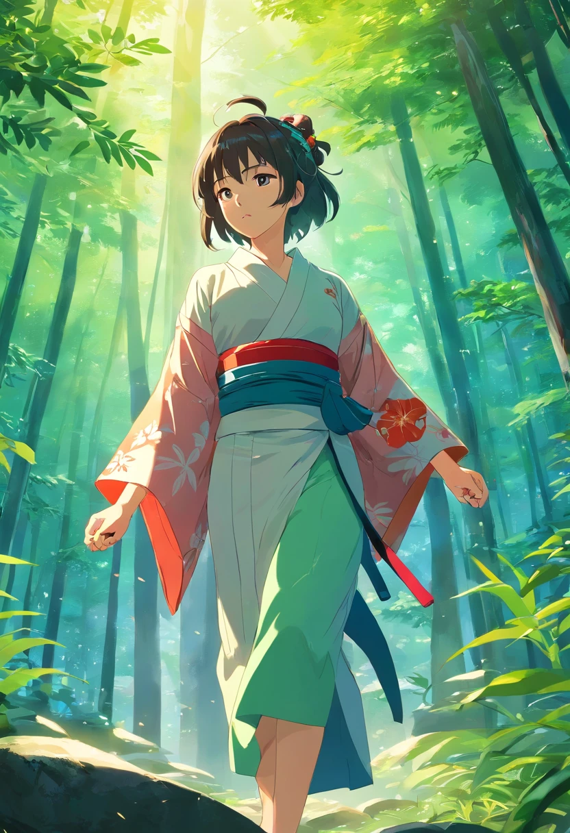 lover,japan,Women,Kimono,samurai,Rainforest,2 pax,4k,best