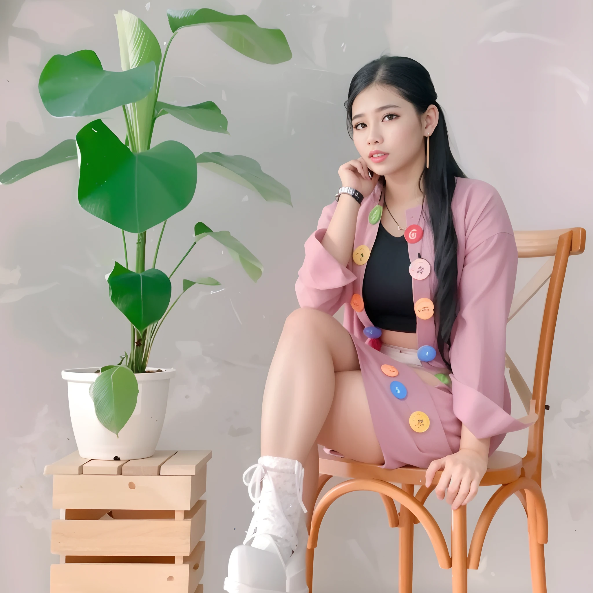 kualitas terbaik, mahakarya, gadis, Rambut hitam, mata gelap, rumah, matahari bersinar, kulit berkilau, suar matahari