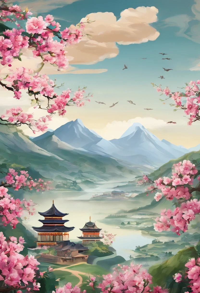 Tagundnachtgleiche,Traditionelle chinesische Solarbegriffe,(((Magnolienblüten))),Nationaler Stil,Tintenwind,einfarbiger hintergrund,has cleavage((Schwalben))Fliege in den Himmel,Landschaftsansicht,Lassen Sie sich nicht charakterisieren,Lassen Sie sich nicht charakterisieren,Bauen Sie nicht