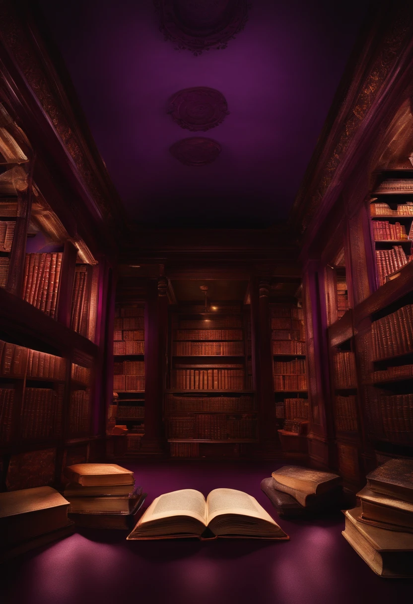 purple books background