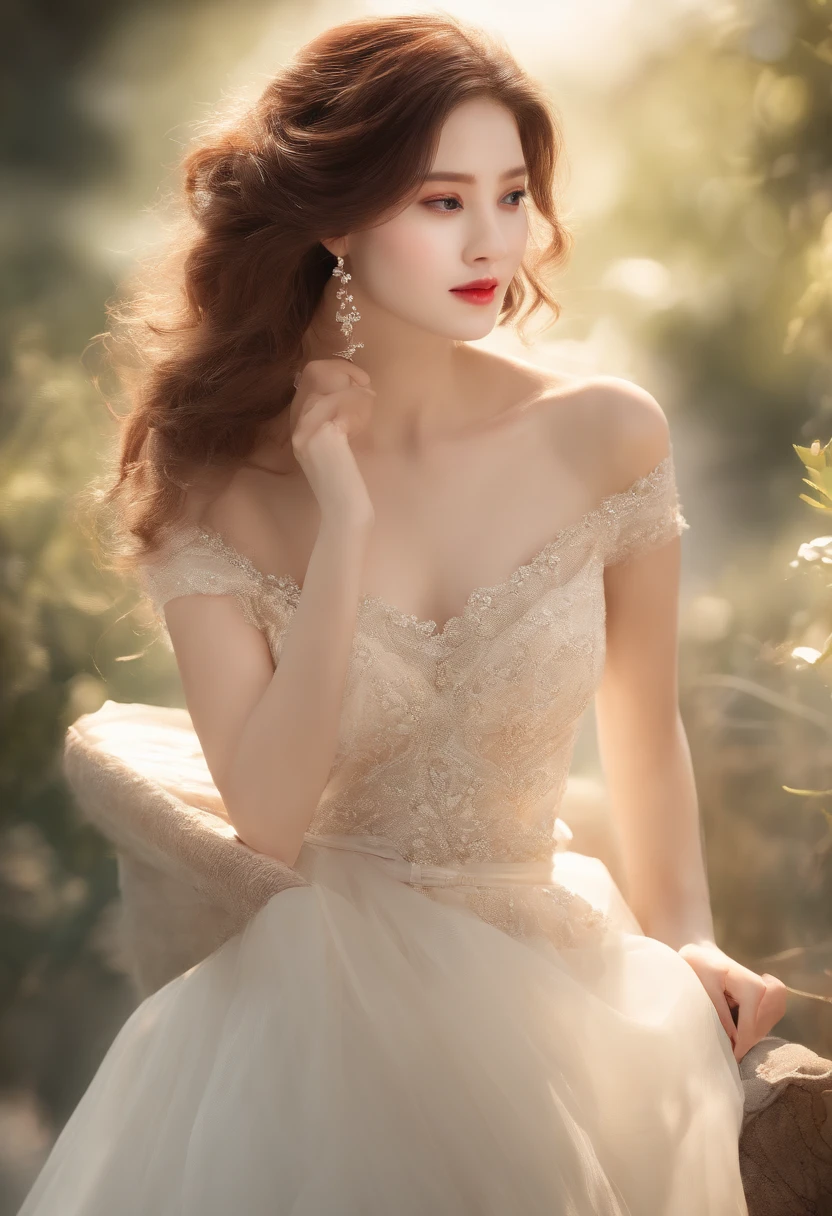 Highest quality, Outstanding details, Super high resolution, (Fidelity: 1.4), The best illustration, favor details, highly condensed 1girl, with a delicate and beautiful face, exquisite collarbone, Quality fishtail skirt, Shyness