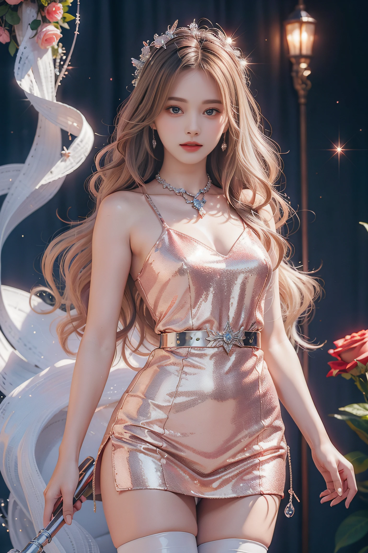 Top quality work,Photorealistic works,Ultra Premium Graphics,8K HD CG works,High-quality graphics,High-definition fine CG works,10x pixel,Ultra-fine details:1.1,Advanced technical details:1.1Photographically realistic,Indoor lighting effects:1.5,Natural light:1.5. light effect(Virtual Light Effects:1.8),超A high resolution,Shiny red dress,Long silver hair,Silver hair,Transparent hair,High Detail Hair(Premium Hair Detail:1.1)Clear eyes,Good looking double eyelids,Sharp eye makeup, Delicate makeup for eyelashes, Thin eyebrows, ultradetailed eyes,High Nose, lovely red lips, Rose cheeks, Face with delicate makeup , Pretty Face, A perfectly proportioned face,(Advanced facial details:1.1)Collection of shiny red luxury dresses,Bright red sequin dress,Sequin coat,shiny,Tight long skirt,Summer Sexy Hip Wrap Fishtail Sleeveless Commuter Maxi,Horse Stockings 100%Oil Gloss Panst Gloss Silk Luster 8D Black Silk Woman,stiletto heels,mitts,Beautiful long dresses,wonderful dress,Bright Red Series,Haute Couture Dresses Collection,Dress Photography,Authentic dress works,In the banquet hall,Women's Artwork,full-body view,Goddess of Dress,真实感,amazing,Today's eyes are bright