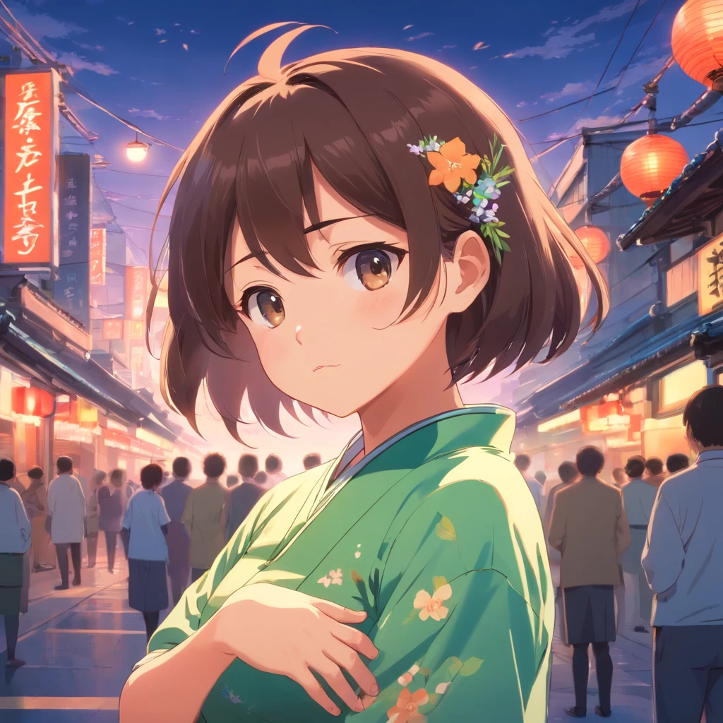 vivd colour, 16k, hyper HD, High-density imaging review 10, (tmasterpiece:1. 5), absurderes, (best qualtiy:1. 5),solid color backdrop,A little girl,Hold your arms,Frowning,Staring at you angrily,Pouting angrily,Floral half-sleeved cheongsam,Cute fat girl,A ball head