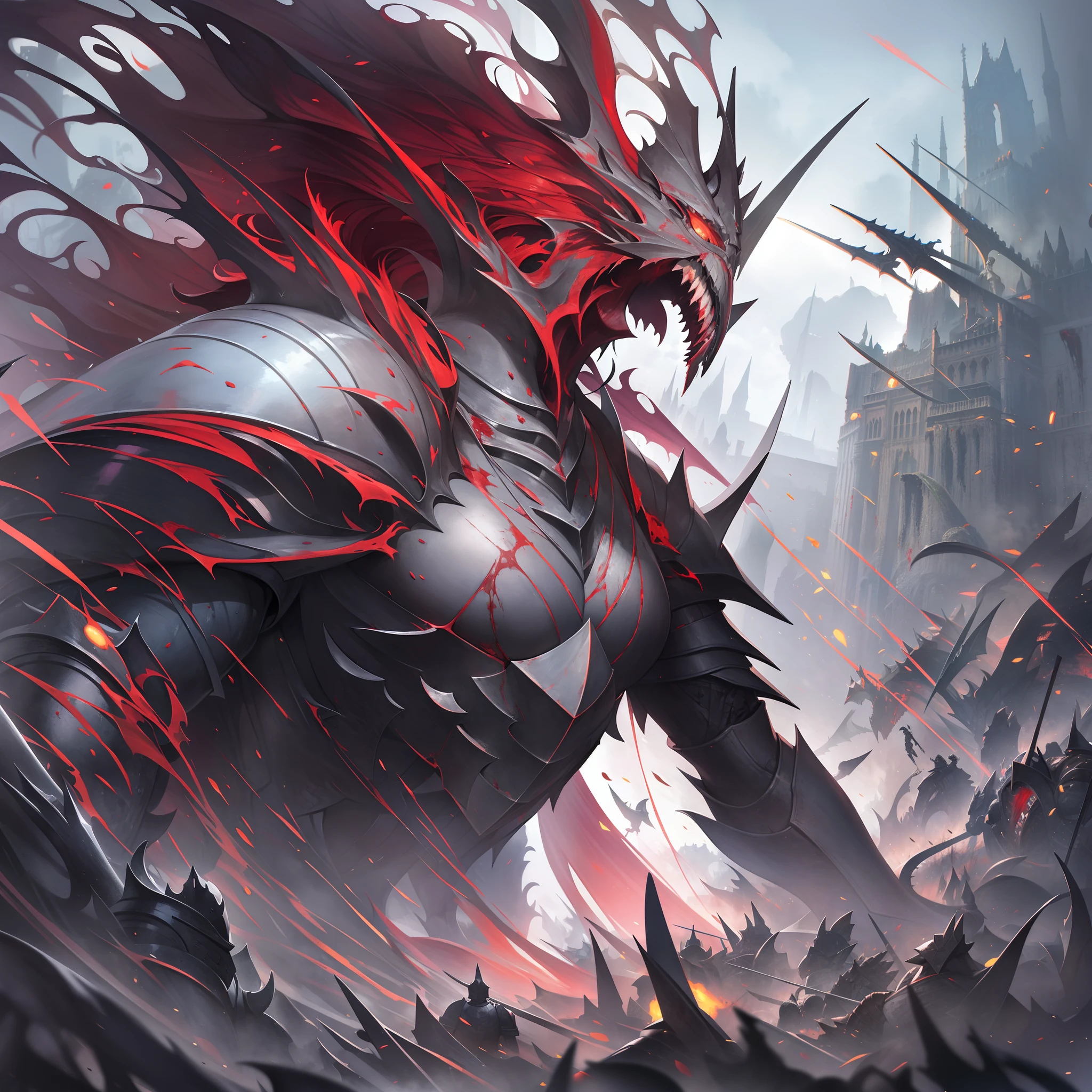 ​masterpiece++、top-quality++、ultra-definition++、ultra-definition++、4k++、8k++、from side、（Background Focus）++、（（1）））+++A woman in clothes is surrounded by monsters that destroy the city, and is bloody and in tattered armor.（Battle）Praise the knights who do the work of、Surrounded by monsters, bloody and battered armor,（Battle）Knight runes that work as、Surrounded by monsters, bloody and battered armor,（Battle）Knight magic that works、Surrounded by monsters flying above him, he is bloody and in tattered armor.（Battle）Knights who work for、Surrounded by monsters, bloody and battered armor,（Battle）Knight Married Woman Who Works、Surrounded by monsters, bloody and battered armor,（Battle）Knight President who works for、Detailed contemporary art、Contemporary Art Style、Blake Surrounded by beautiful modern monsters, bloody and battered armor（Battle）Knight witch who works for、Surrounded by monsters, bloody and battered armor,（Battle）Knights College Students Working、Contemporary Art Behans、Surrounded by monsters, bloody and battered armor,（Battle）Knight High School Student Who Works、Surrounded by beautiful monsters, bloody and battered armor,（Battle）Knights Jie who work、Surrounded by shiny floating monsters, bloody and tattered armor,（Battle）Knight splinter that works for、Surrounded by monsters, bloody and battered armor,（Battle）Knights who work for、 Surrounded by dazzling monsters, bloody and battered armor,（Battle）Knight Spark to Work for、Surrounded by monsters, bloody and battered armor,（Battle）Knight chains that work for、Surrounded by monsters, bloody and battered armor,（Battle）Knights who work for、Surrounded by monsters, bloody and battered armor,（Battle）Knightly wind hair that works、Blake Modern Beautiful、Surrounded by monsters, bloody and battered armor,（Battle）Knight hat that works for、Detailed clothing、Mischievous aura、Bewitching face、tall body、Mature body、seductive body、爆乳、detailed beautiful faces、detailed shiny eyes、Detailed skin、Full body break、detaileds、realisitic、4K hig