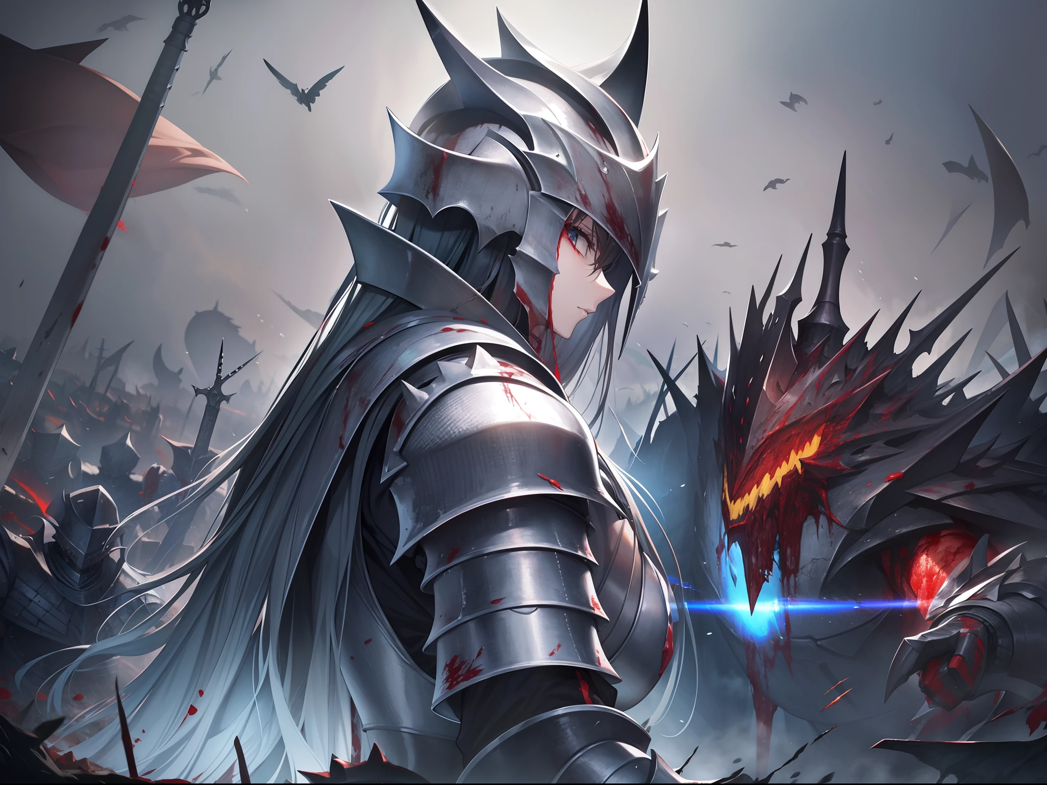 ​masterpiece++、top-quality++、ultra-definition++、ultra-definition++、4k++、8k++、from side、（Background Focus）++、（（1）））+++A woman in clothes is surrounded by monsters that destroy the city, and is bloody and in tattered armor.（Battle）Praise the knights who do the work of、Surrounded by monsters, bloody and battered armor,（Battle）Knight runes that work as、Surrounded by monsters, bloody and battered armor,（Battle）Knight magic that works、Surrounded by monsters flying above him, he is bloody and in tattered armor.（Battle）Knights who work for、Surrounded by monsters, bloody and battered armor,（Battle）Knight Married Woman Who Works、Surrounded by monsters, bloody and battered armor,（Battle）Knight President who works for、Detailed contemporary art、Contemporary Art Style、Blake Surrounded by beautiful modern monsters, bloody and battered armor（Battle）Knight witch who works for、Surrounded by monsters, bloody and battered armor,（Battle）Knights College Students Working、Contemporary Art Behans、Surrounded by monsters, bloody and battered armor,（Battle）Knight High School Student Who Works、Surrounded by beautiful monsters, bloody and battered armor,（Battle）Knights Jie who work、Surrounded by shiny floating monsters, bloody and tattered armor,（Battle）Knight splinter that works for、Surrounded by monsters, bloody and battered armor,（Battle）Knights who work for、 Surrounded by dazzling monsters, bloody and battered armor,（Battle）Knight Spark to Work for、Surrounded by monsters, bloody and battered armor,（Battle）Knight chains that work for、Surrounded by monsters, bloody and battered armor,（Battle）Knights who work for、Surrounded by monsters, bloody and battered armor,（Battle）Knightly wind hair that works、Blake Modern Beautiful、Surrounded by monsters, bloody and battered armor,（Battle）Knight hat that works for、Detailed clothing、Mischievous aura、Bewitching face、tall body、Mature body、seductive body、爆乳、detailed beautiful faces、detailed shiny eyes、Detailed skin、Full body break、detaileds、realisitic、4K hig