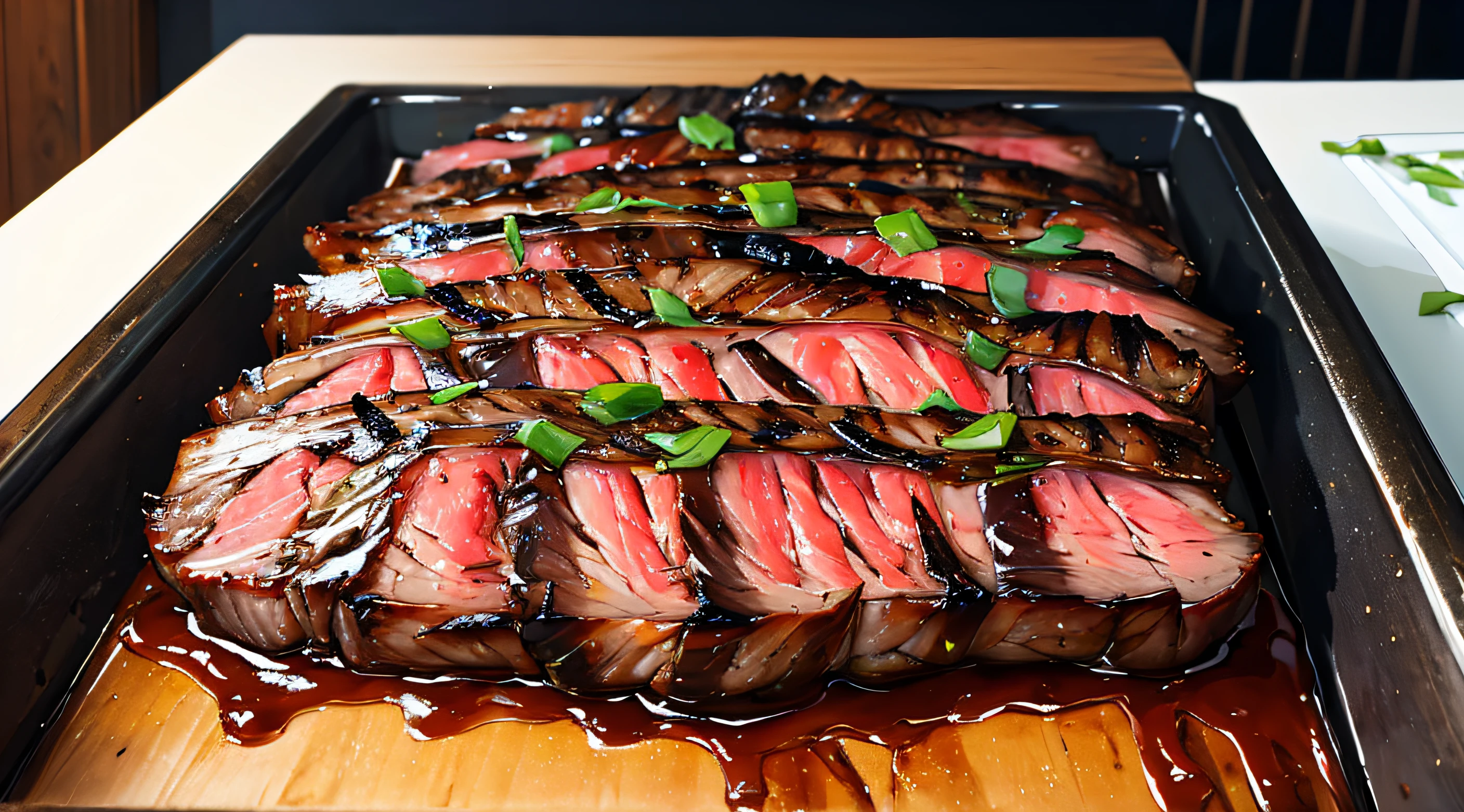 ((Masterpiece)), ((Best Quality)), A close-up of a juicy, perfectly grilled steak with grill marks, ready to be savored.