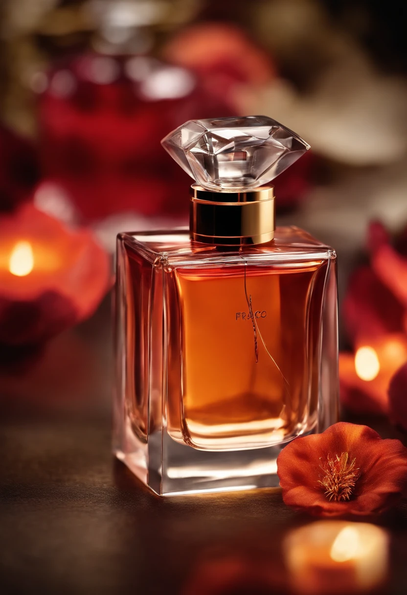 frasco de perfume , com fundo solido