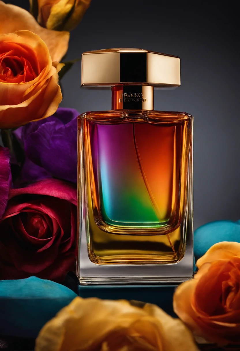 frasco de perfume , com fundo solido