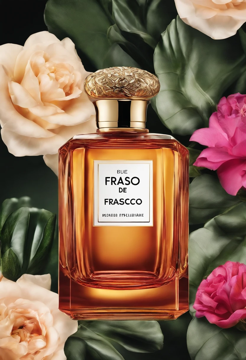 frasco de perfume , com fundo solido