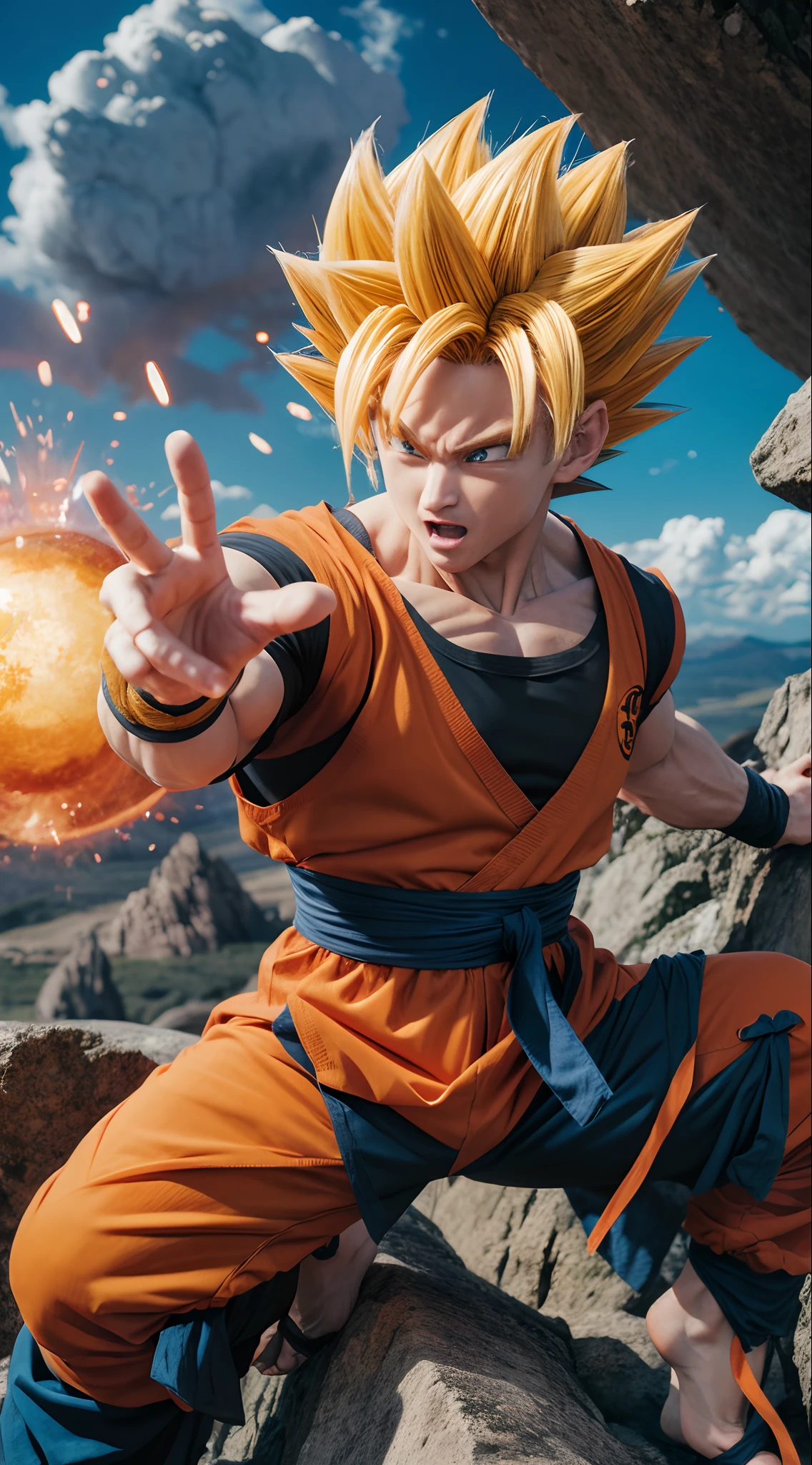 dragon ball goku is a very powerful character, 4 k manga wallpaper, estilo ultra realista 4K, badass anime 8 k, Goku de Dragon Ball, Goku de Dragon Ball Z, Arte HD, Super Saiyajin Goku, Goku de Dragonball Z, papel de parede de alta qualidade, Retrato altamente detalhado de Goku, papel de parede hd, Papel de parede anime 4k, 4k anime wallpapers