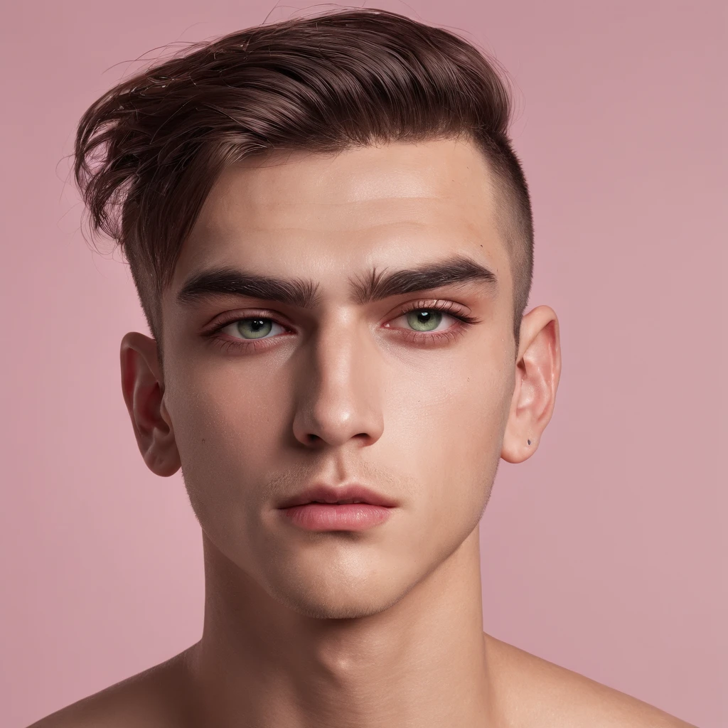 Photo of handsome tattooed Australian boy around , surfer boy, cyberpunk boy hyperrealistic professional lighting, bad boy style, green eyes, tanned skin, perfect symmetrical face, big nose, symmetrical upturned nose, super model face, pink lips, face of a man serious with angelic expressions that ooze authority, shaved hair, symmetrical and hairy eyebrows Natural photo, extreme beauty, natural beauty, angelic beauty, bad boy, cyber, rapper, perfect skin, strong features, leadership, Photoshop, Makeup, ultra realism, extreme detail, full scale graphics, 3D, 4K, photorealistic, whimsical, ultra-detailed