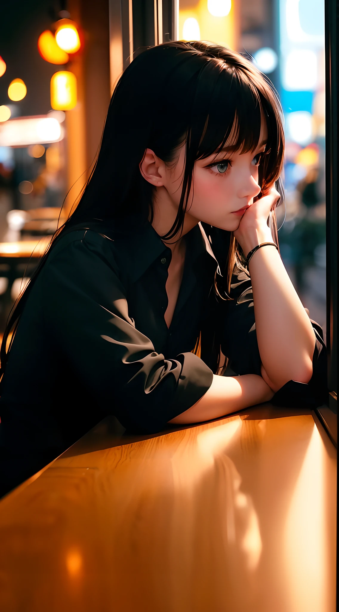 top-quality,ultra-detailliert,​masterpiece,realisitic,Photo Real,Bright lighting,1 girl in, an extremely beautiful -yeld gi (kawaii:1.2),Thin smile, (blue eyes),long haired, (black haired),(bangss),perfect glossy skin,flawless skin,((erotick,Sexy and sexually explicit)),((accurate hands without incongruity)), large full breasts,big breasts thin waist, Look at viewers,((a sailor suit)),)),(red necktie),(Blue Mini,(lifted by self),(Showing panties),panties on,panties focus,((Sit up,spread legswide)), sockes, (Black knee socks),(Loafer shoes), during daytime,On the train,Horizontal long seat with your back to the window