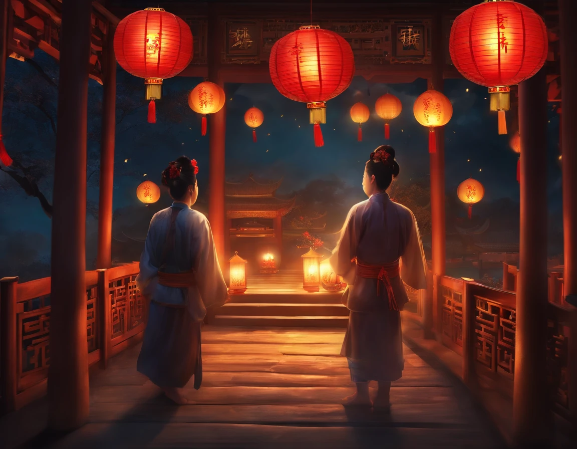 Mid-Autumn Festival Lantern Game Poster Game Original Art Chinese Style