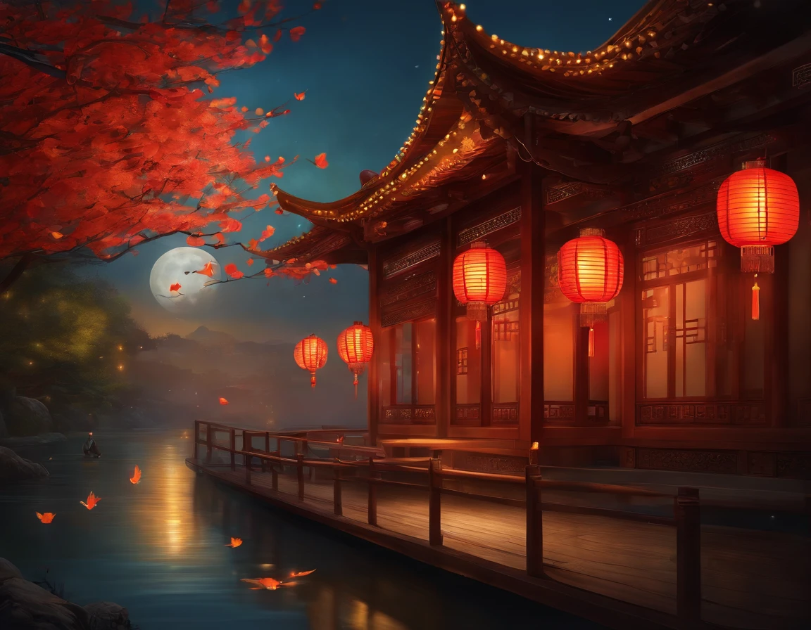 Mid-Autumn Festival Lantern Game Poster Game Original Art Chinese Style