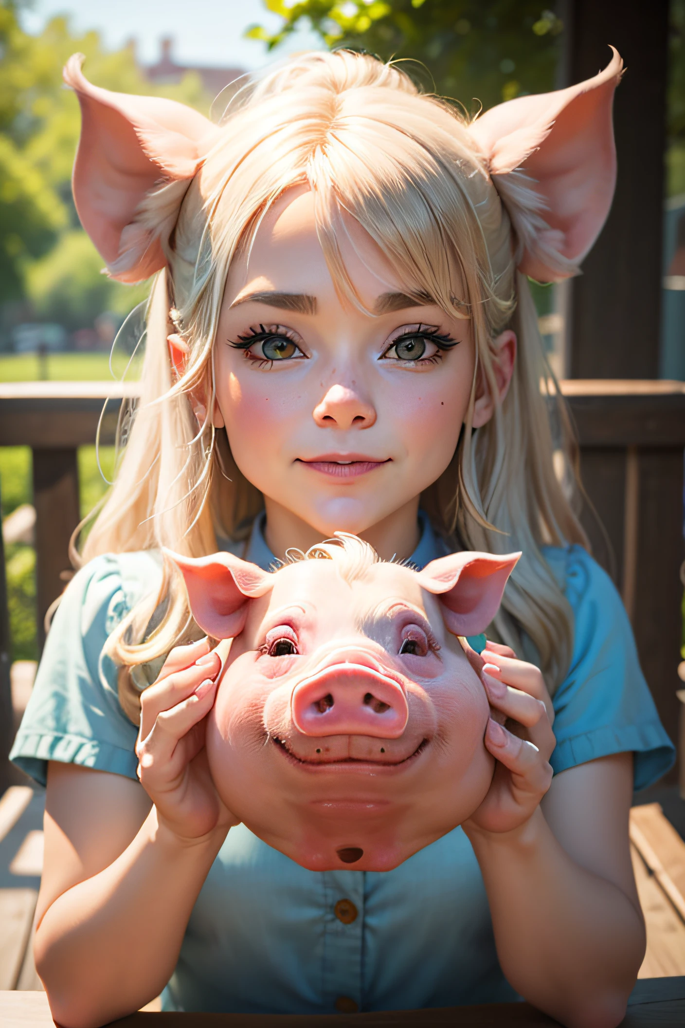 pig's face.