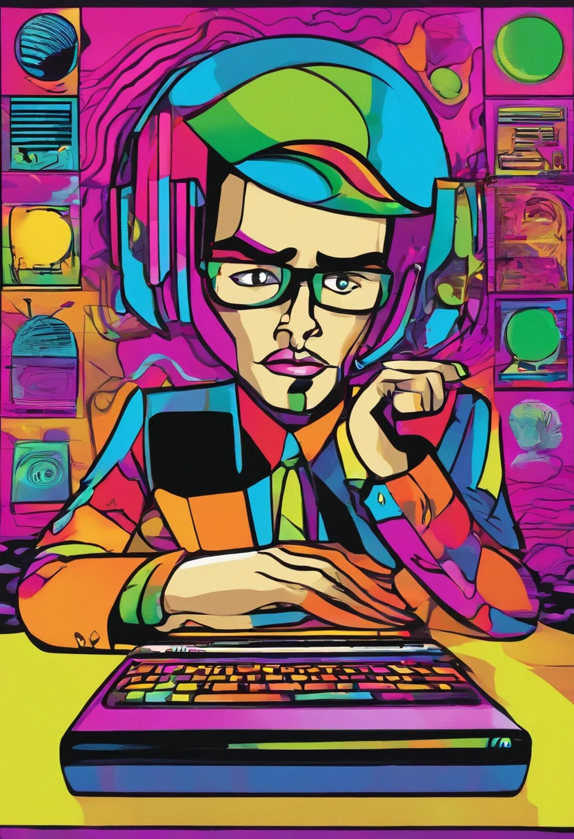 close up of a man in front of his computer with a sad expression