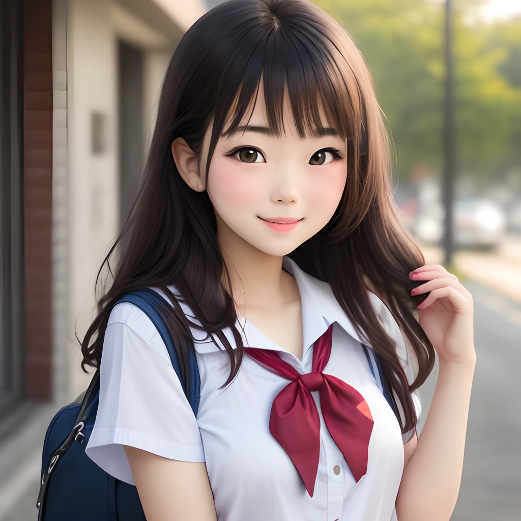 girl with ahe face hi-school girl adult-like
