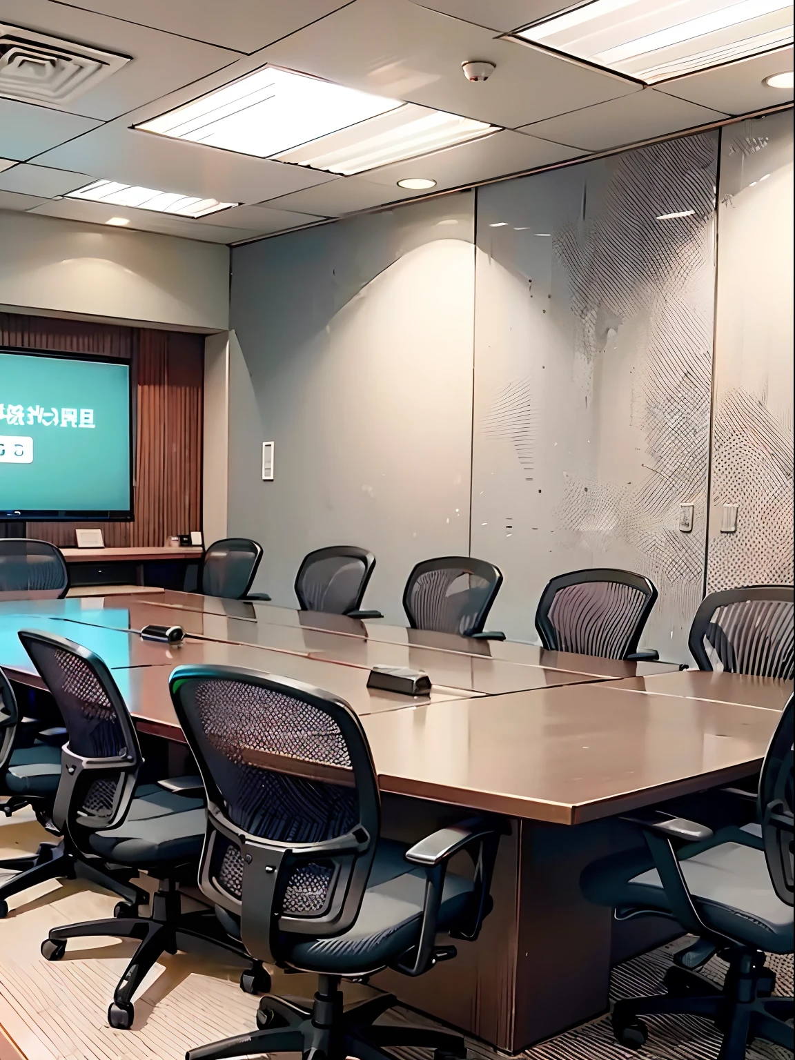 Japan Police Department Conference Room,(The meeting room has a serious and professional atmosphere:1.8),(The potential significance of an ongoing meeting or discussion:1.7)