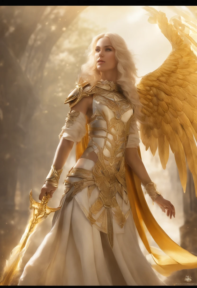 Un primer plano de una mujer con un traje dorado con alas, Armadura dorada angelical, full - body majestic angel, angel knight girl, Personaje de Final Fantasy Tactics, mystical atlantean valkyrie, as a mystical valkyrie, Serafines, Arte del personaje de Maple Story, con ardientes alas doradas, Alas de oro, Render de abril, mystical valkyrie, Un primer plano de una mujer con un traje dorado con alas, arte conceptual inspirado en Pu Hua, Pixiv, barroco, Armadura dorada angelical, full - body majestic angel, angel knight girl, Personaje de Final Fantasy Tactics, mystical atlantean valkyrie, as a mystical valkyrie, Serafines, Arte del personaje de Maple Story, con ardientes alas doradas, Alas de oro, Peleando con un malvado orco