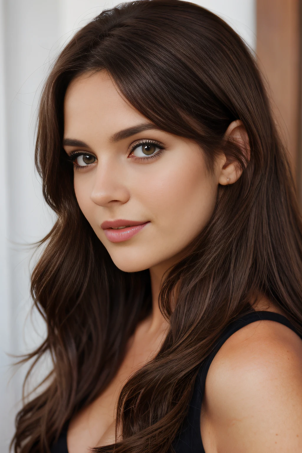 30 year old girl with cheveux bruns and yeux marrons, heureux, expression joyeuse, bouche fermée, Beau lips, nez trés fin, Détails complexes, faible profondeur de champ, très détaillé, budget élevé, Magnifique, chef-d'œuvre, primé, Professionnel, très détaillé, texture de peau détaillée, (Rougir: 0.5), (chair de poule: 0.5). (the most Beau woman in the world) (cheveux bruns) (cheveux courts et bouclés, les cheveux sauvages, coupe élégante) visage mince, nez trés fin, Beau, very Beau, parfait face, mince body (mince), (cheveux bruns) (yeux marrons ) (peau blanche) beau corps, face ouest, yeux prédateurs, Lèvres roses, cuisses épaisses. Tout le corps, beauté occidentale, ((meilleure qualité)), ((Ultra résolution)), ((photoréaliste: 1.4)), (Détails complexes), Se maquiller: 1.5 , visage clair, détails du visage. vue debout Photoréaliste, netteté, photo brute, photo amateur., debout, en chaussure a talons noir, Pas de culotte, Pull surdimensionné, pores de peau détaillés & texture du visage, pores, (Chair de poule:0.7), pose dynamique, regarder le spectateur, Mise au point du visage, prise avec une caméra mobile, a la plages