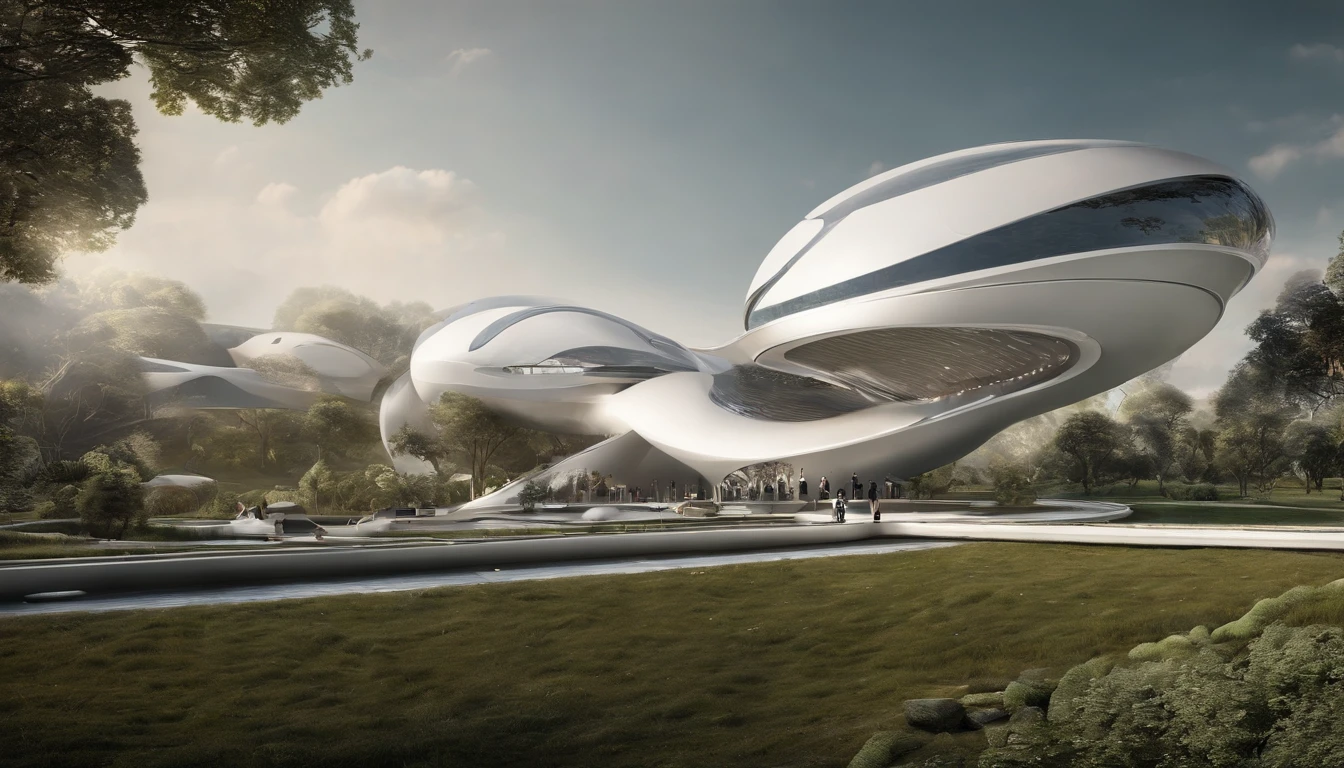 What photography,Ultra photo realsisim,hyper-detailing,Ultra-wide-angle picture,24th century,A combination of technology and nature in the city of the future,fansty world,Tech City of the Future,Oval building,levitating,Roads leading in all directions,highly detailed surreal vfx,China ink painting,water ink,ink,Smudge,Spiral,Faraway view,super-fine,ultra - detailed,high qulity,8K ,oc rendered,dynamic viewing angle
