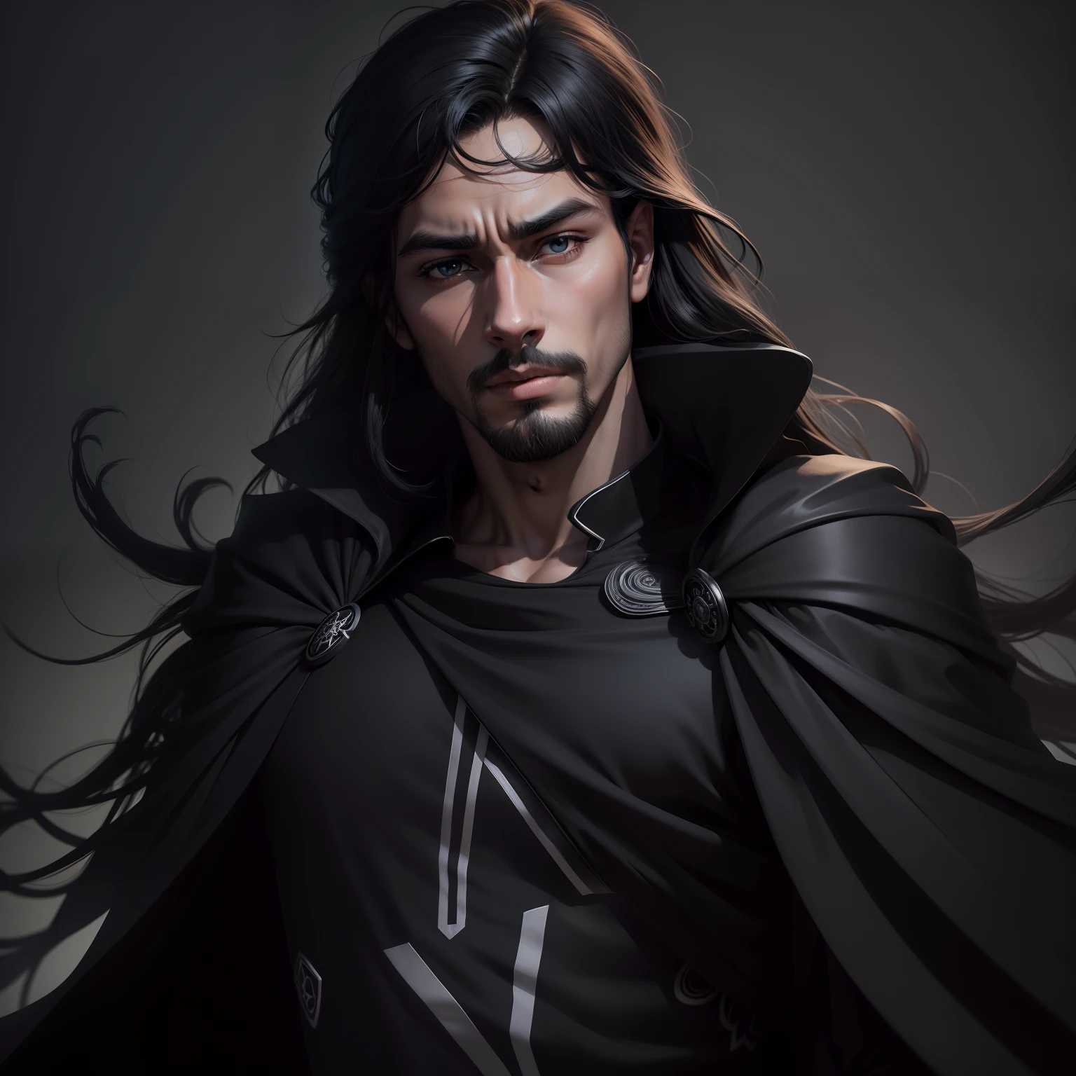 Change background black, cartoon face with black King dress realistic face , High quality realistic ,8k ultra realistic,,