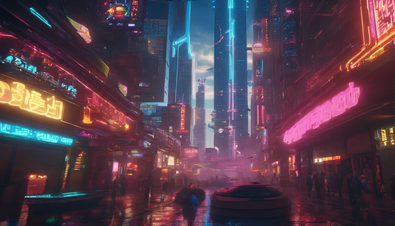 What photography,Ultra photo realsisim,Hyper-detailing,Ultra-wide-angle picture,24th century,sci fi city,and the sun was shining brightly,Tech City of the Future,Oval building,Suspended circular aircraft,Roads that lead in all directions,highly detailed surreal vfx,Smudge,Faraway view,super-fine,ultra - detailed,high qulity,8K ,oc rendered,dynamic viewing angle
