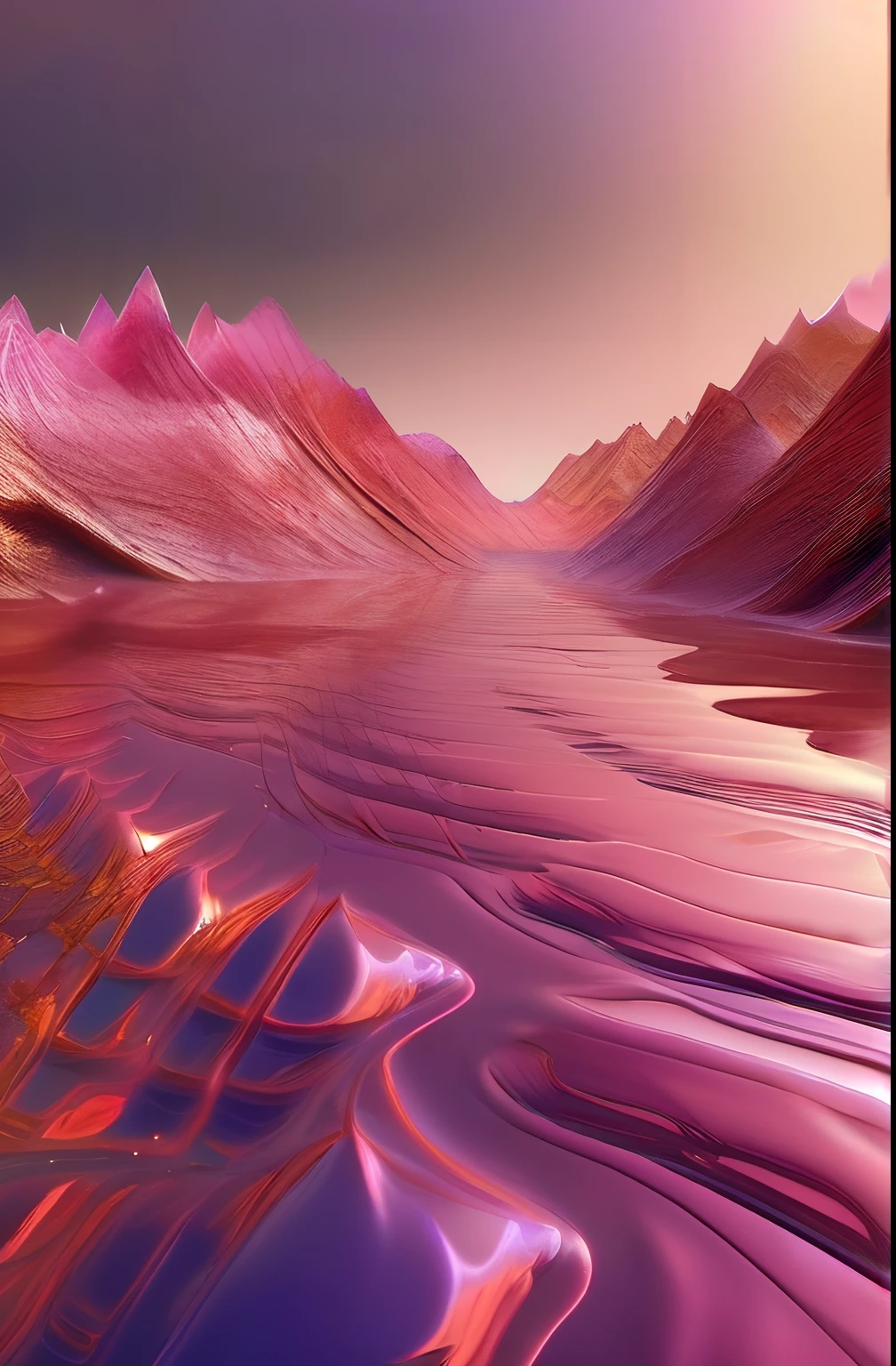 (8k wallpaper, .primitive, Photorealistic:1.25) ,( gloss-face,, Best Quality, Ultra-high resolution, depth of fields, color difference, Caustics, Special light) ,Iridescent style,(dreamy and romantic compositions:1.5)，Bright style，Crystal clear quicksand fell from the sky，with light glowing，Tyndall rays,