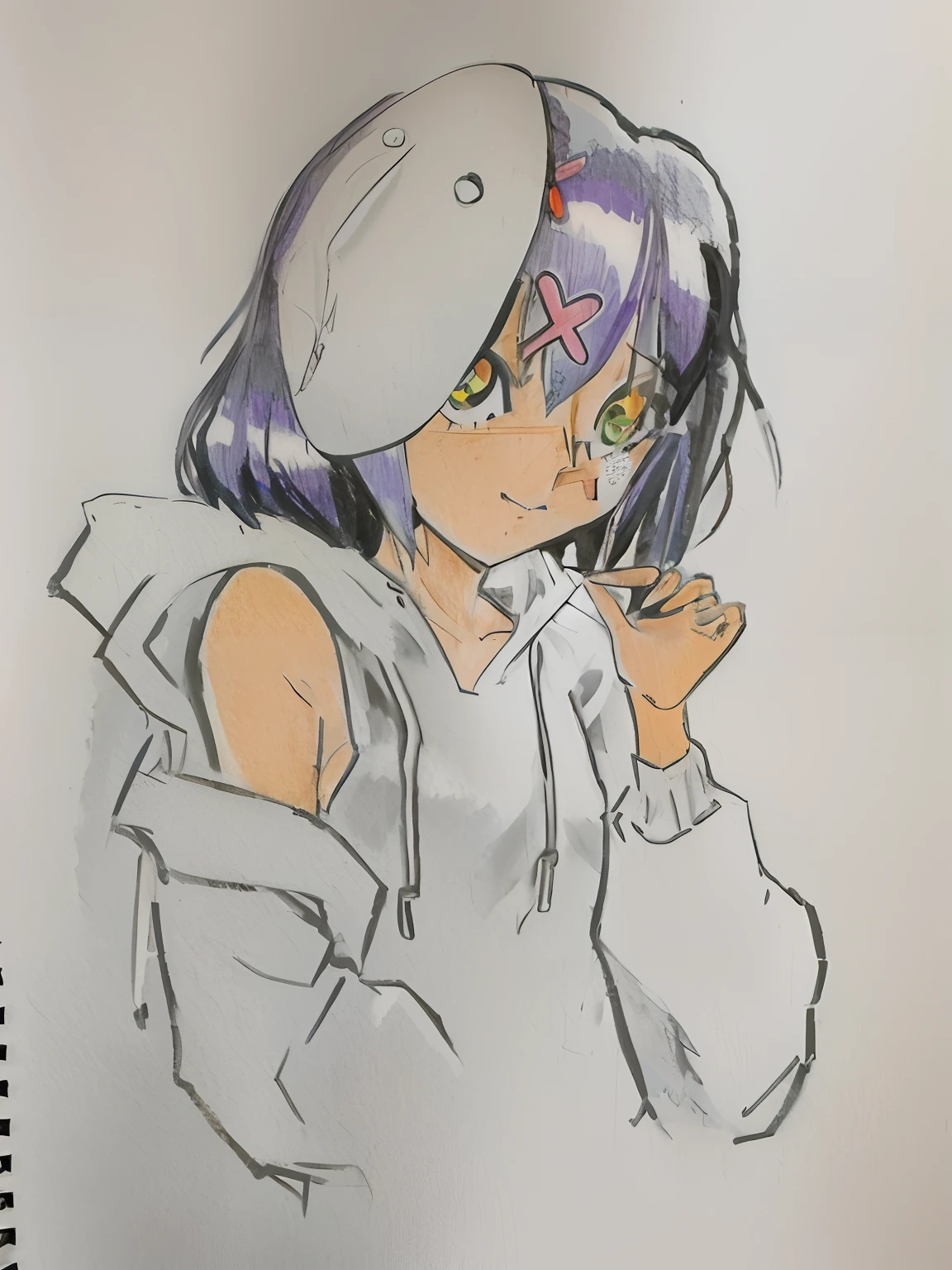 Drawing of a girl in a hat and jacket, 2 d anime style, high quality colored sketch, anime styled, colored sketch, In an anime style, an anime drawing, anime style drawing, unknown artstyle, anime style character, Anime Drawing, In anime style, Anime style, inspired by Rei Kamoi, anime style portrait, colorful sketch