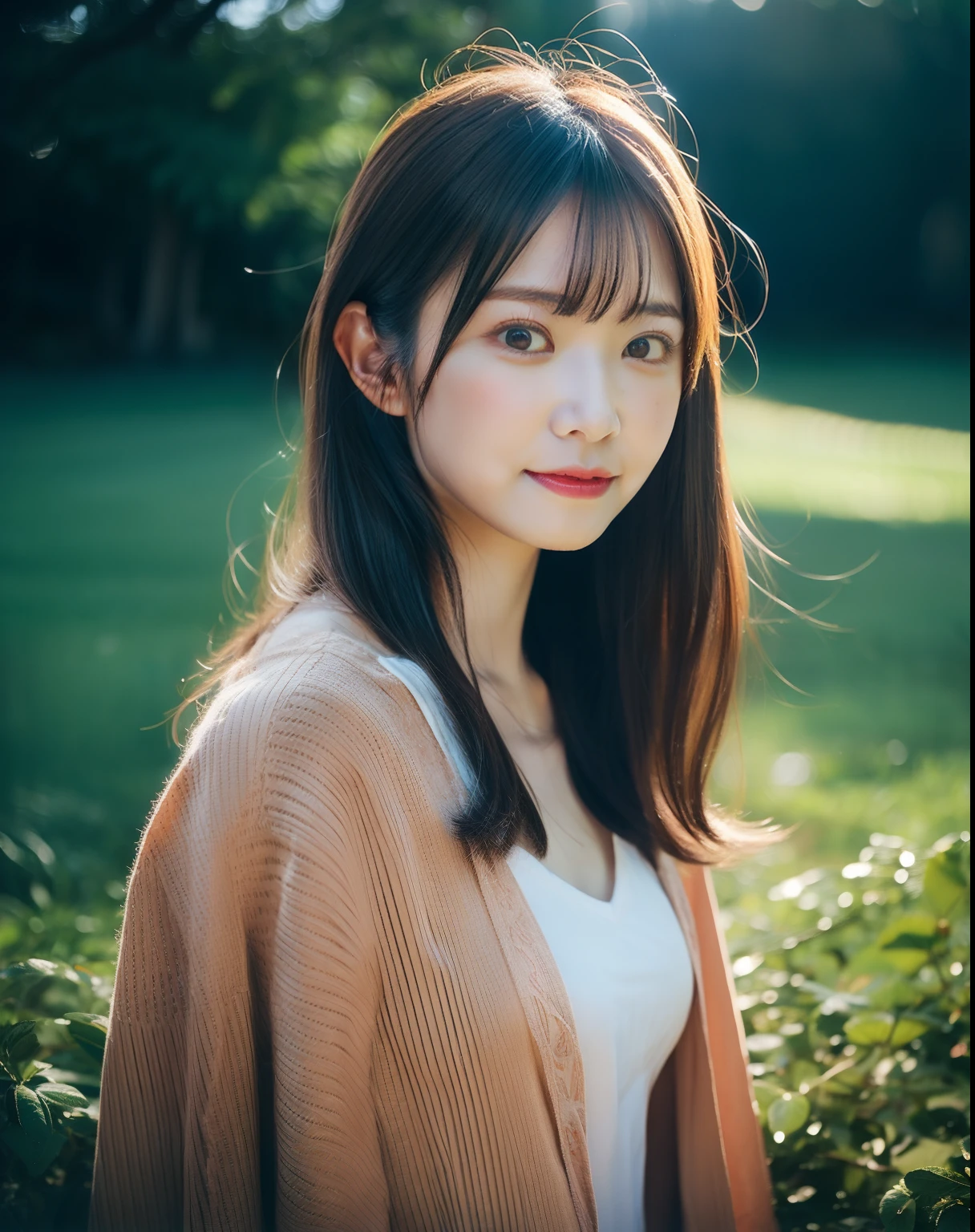 Wearing sexy pajamas, Graceful figure, Coquettish, Random captivating moves, Facing the camera, Imaginative, First love、Japan Person Model、Young Sensual Gravure Idol、Young cute gravure idol、Realistic Young Gravure Idol、Realistic sensual gravure idol、Young gravure idols、sophisticated gravure idol、奈良美智、Young skinny gravure idol、beautifull asian girl ever、Pretty women、(dark brown hair)、hyperdetailed face、A detailed eye、二重まぶた、blured background、(4K、RAW Photos、top-quality、masters:1.2)、(reallistic、Photorealsitic:1.37)、cute little, Walking on the side of the mountain with sunglasses and looking at the mountains in the distance, Blur the background, Big mountains,sunrise,