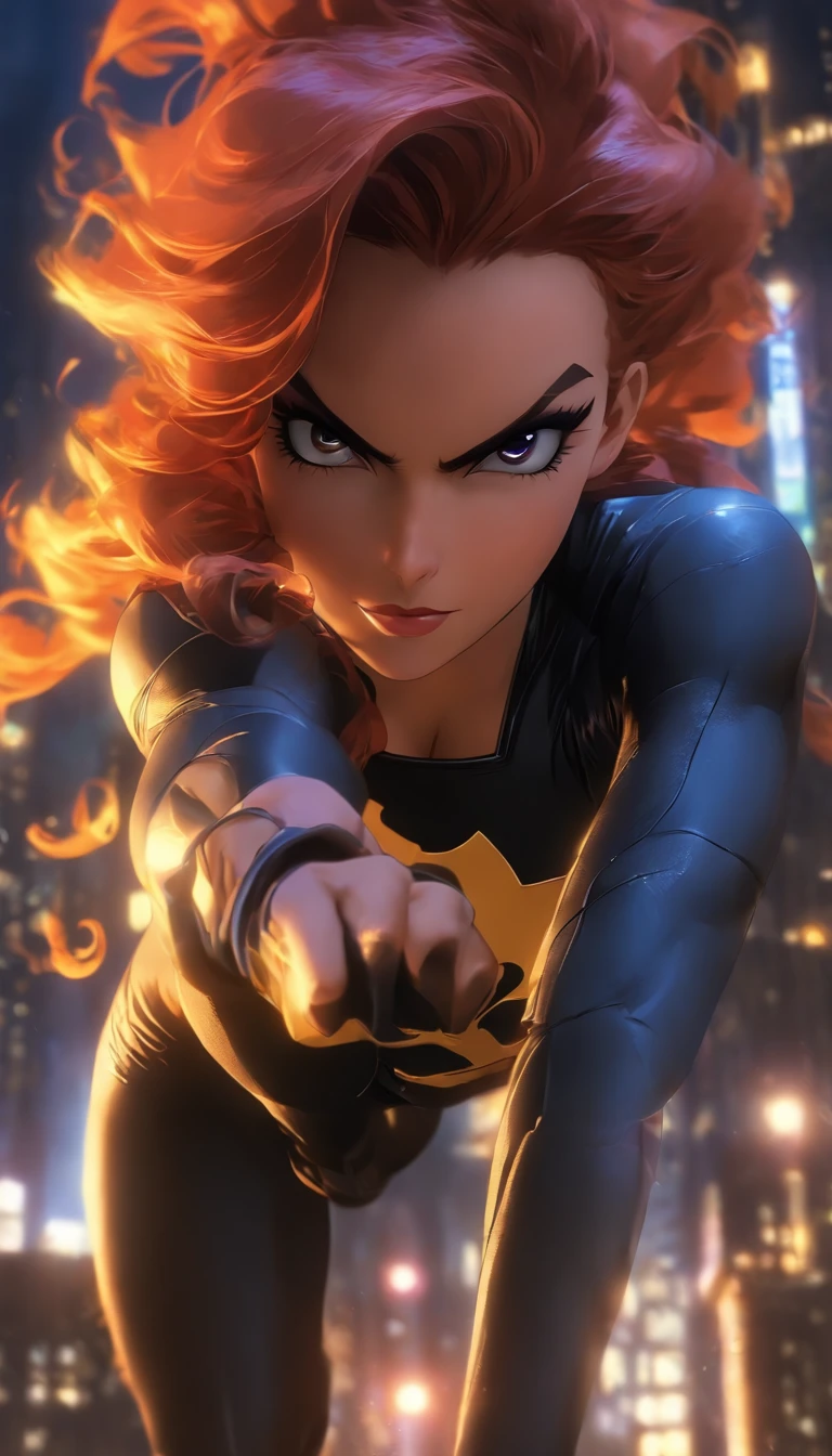 (melhor qualidade,4k,8k,alto,master part:1.2),ultra-detalhado,(Realistic,fotorrealista,photo-realistic:1.37),Barbara Gordon, Jovem mulher de 19 anos l, Cabelos ruivos bonitos, vestindo uniforme policial,olhos castanhos penetrantes, Beleza Suprema, Gotham City Setting, postura forte e confiante, Determined expression,vivid colors,foco nítido,pintura detalhista,professional lighting,Estilo Retrato, dramatic lighting,Bokeh