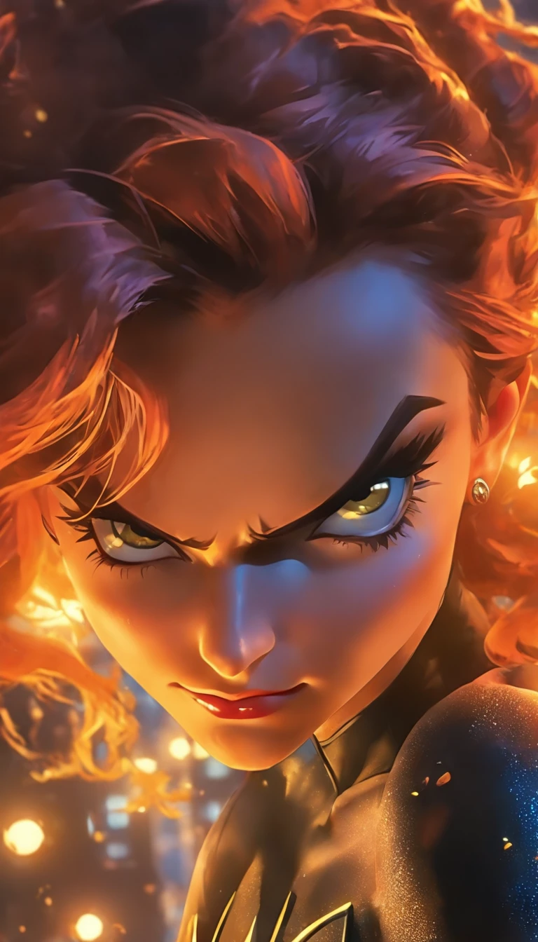 (melhor qualidade,4k,8k,alto,master part:1.2),ultra-detalhado,(Realistic,fotorrealista,photo-realistic:1.37),Barbara Gordon, Jovem mulher de 19 anos l, Cabelos ruivos bonitos, vestindo uniforme policial,olhos castanhos penetrantes, Beleza Suprema, Gotham City Setting, postura forte e confiante, Determined expression,vivid colors,foco nítido,pintura detalhista,professional lighting,Estilo Retrato, dramatic lighting,Bokeh