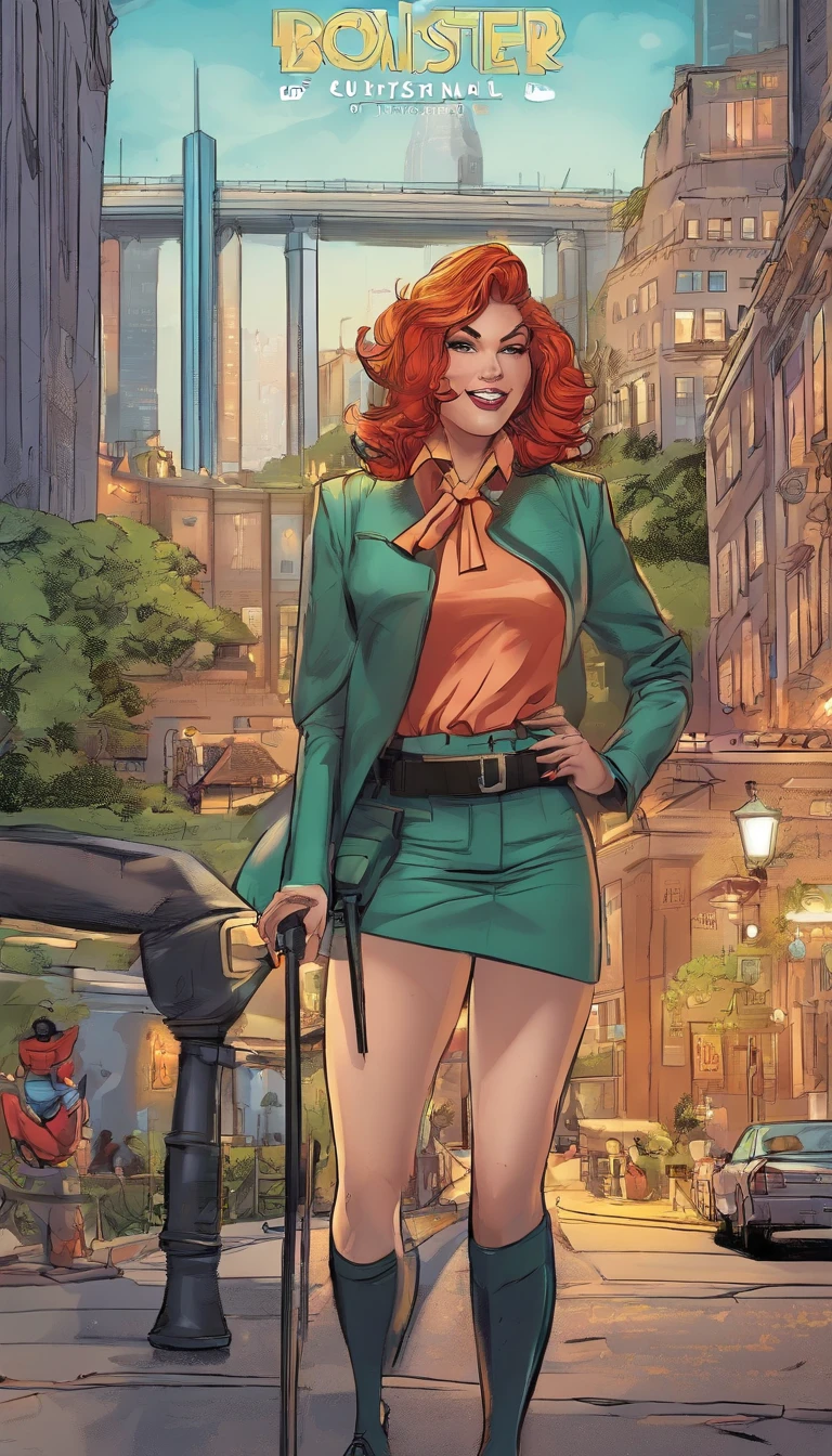 (melhor qualidade,4k,8k,alto,master part:1.2),ultra-detalhado,(Realistic,fotorrealista,photo-realistic:1.37),Barbara Gordon, Jovem mulher de 19 anos l, Cabelos ruivos bonitos, vestindo uniforme policial,olhos castanhos penetrantes, Beleza Suprema, Gotham City Setting, postura forte e confiante, Determined expression,vivid colors,foco nítido,pintura detalhista,professional lighting,Estilo Retrato, dramatic lighting,Bokeh