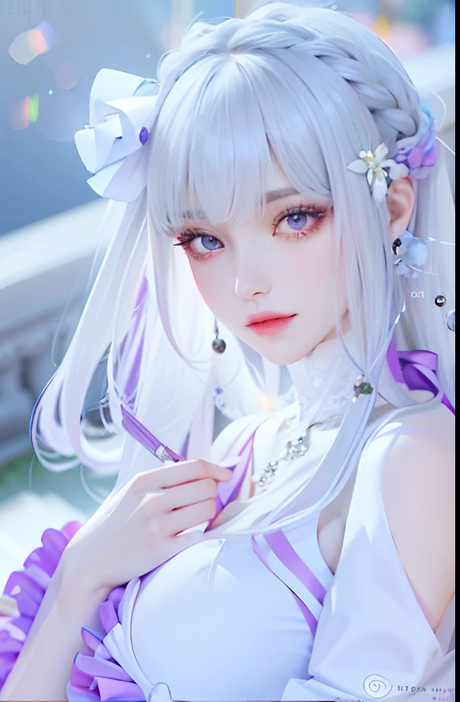 RAW, 1girl, solo, colorful, (masterpiece, best quality:1.3), (absurdres:1.3), walking, holding Luxury handbag,
(detailed skin:1.3, detailed face:1.3), from above, looking at viewer,
sharp focus, delicate, (korean beauty, korean mixed:1.3), (mature female:1.2),
(huge breasts:1.4, thick thighs:1.2, narrow :1.1), light smile,
(big_eyes:1.2, Purple_eyes), purple_eyeshadow, pink lips,
(straight hair), looking at viewer, (thin gray v-neck long midi dress:1.2),
park, english text, day, (sunlight on face:1.5), open_blazer,Wearing glasses