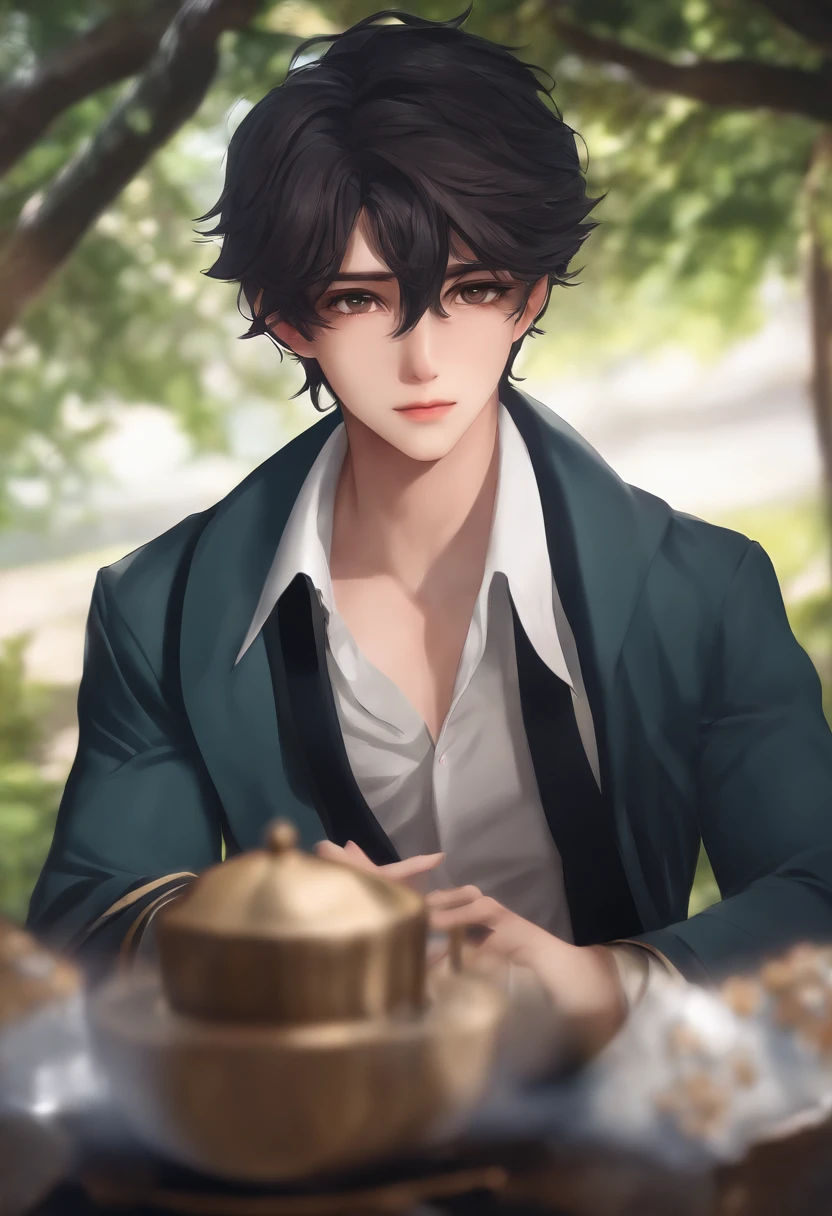 Change background Anime handsome boy realistic face 8k ultra realistic